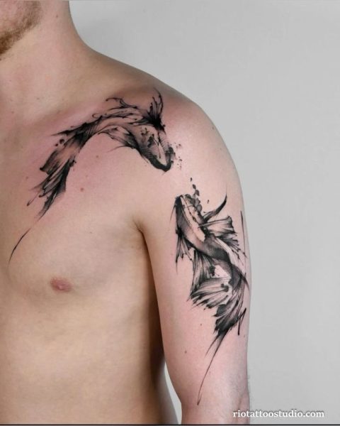 317+ Koi Fish Tattoo Ideas in Japanese Style 13 - Rio Tattoo Studio