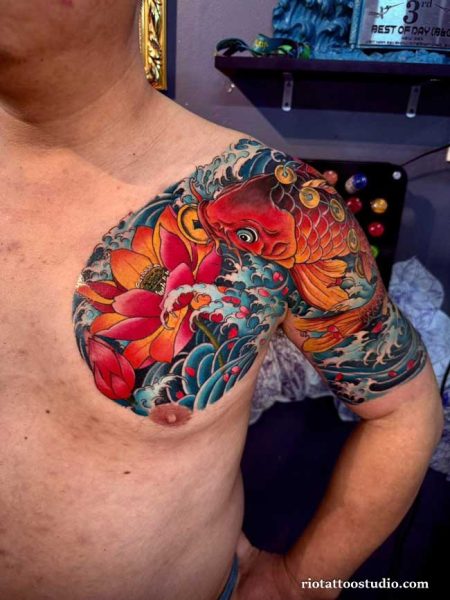 317+ Koi Fish Tattoo Ideas in Japanese Style 6 - Rio Tattoo Studio