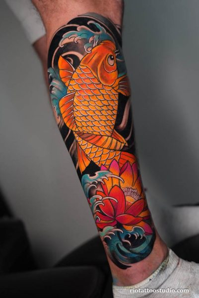 317+ Koi Fish Tattoo Ideas in Japanese Style 7 - Rio Tattoo Studio