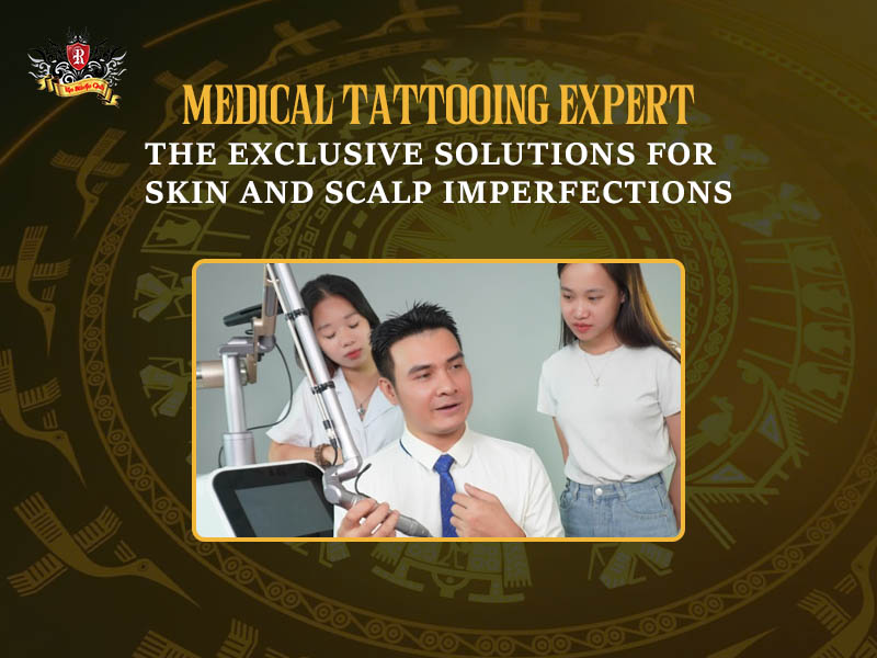 Master Artist Trieu Viet Anh, a Medical Tattooing Expert, demonstrating exclusive solutions for skin and scalp imperfections using advanced technology.