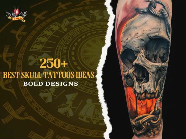 Modern blackwork skull tattoos with smoke and candle on arm, realistic skull tattoo masterpiece