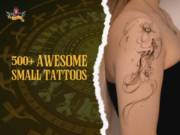 Smallest tattoo ideas: minimalist lotus flower with wolf in fine line art on shoulder, tiny feminine tattoo design