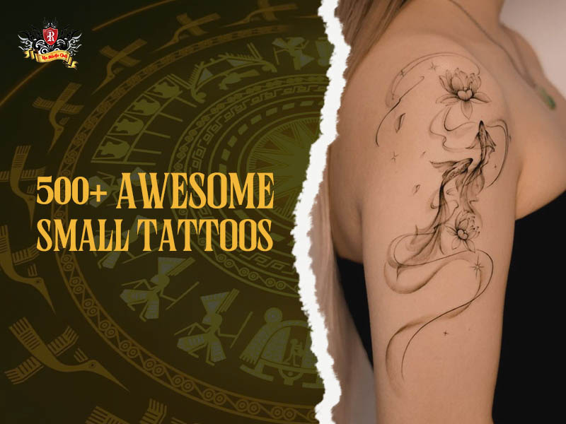 Smallest tattoos: minimalist lotus flower with wolf in fine line art on shoulder, tiny feminine tattoo design