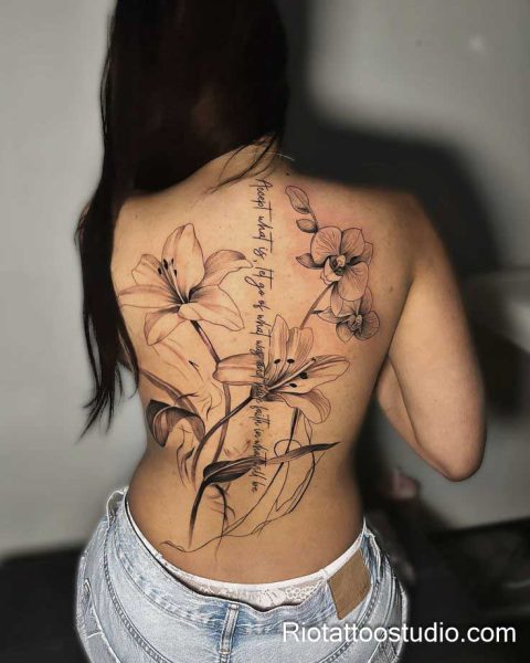 Spine Tattoos for Ladies: Best Unique Back Designs 2026 7 - Rio Tattoo Studio