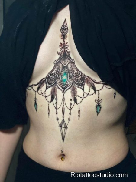 150+ Best Sternum Tattoo Ideas for a Bold and Elegant Look in 2026 10 - Rio Tattoo Studio