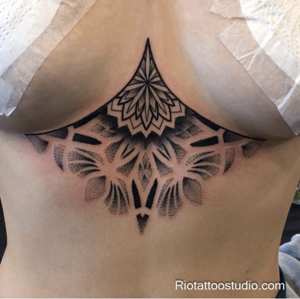 150+ Best Sternum Tattoo Ideas for a Bold and Elegant Look in 2026 18 - Rio Tattoo Studio