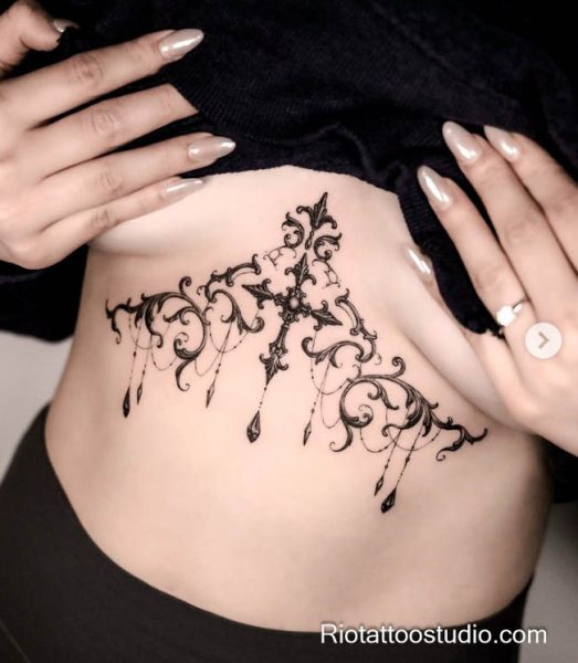 150+ Best Sternum Tattoo Ideas for a Bold and Elegant Look in 2026 13 - Rio Tattoo Studio