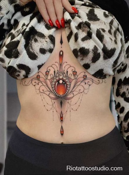 150+ Best Sternum Tattoo Ideas for a Bold and Elegant Look in 2026 15 - Rio Tattoo Studio