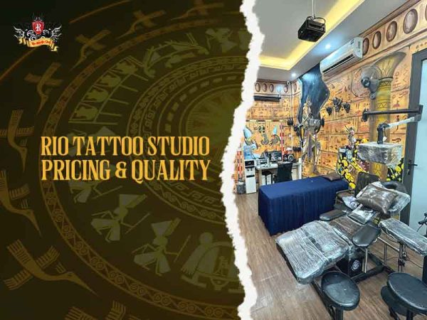 Rio Tattoo Studio interior with quality equipment and setup, professional tattoo font studio