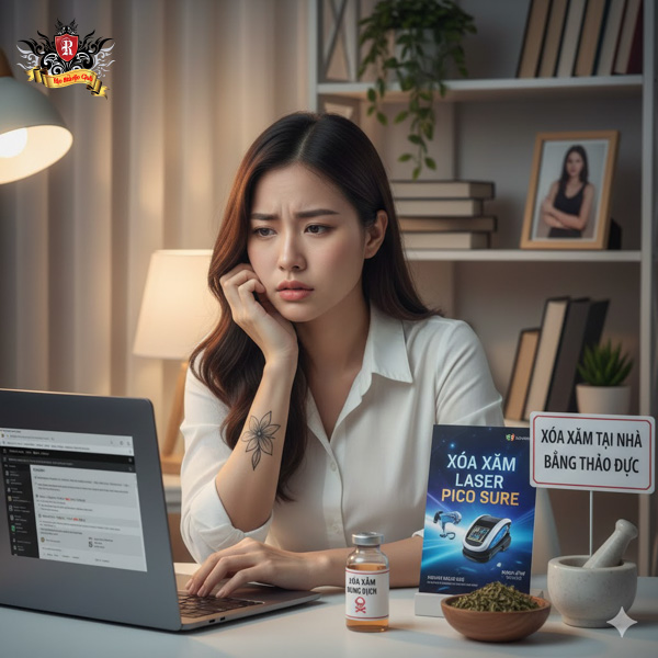 Giải pháp xóa xăm nhanh đi xuất khẩu lao động kết hợp Laser và xăm màu da tại Rio Tattoo Studio.