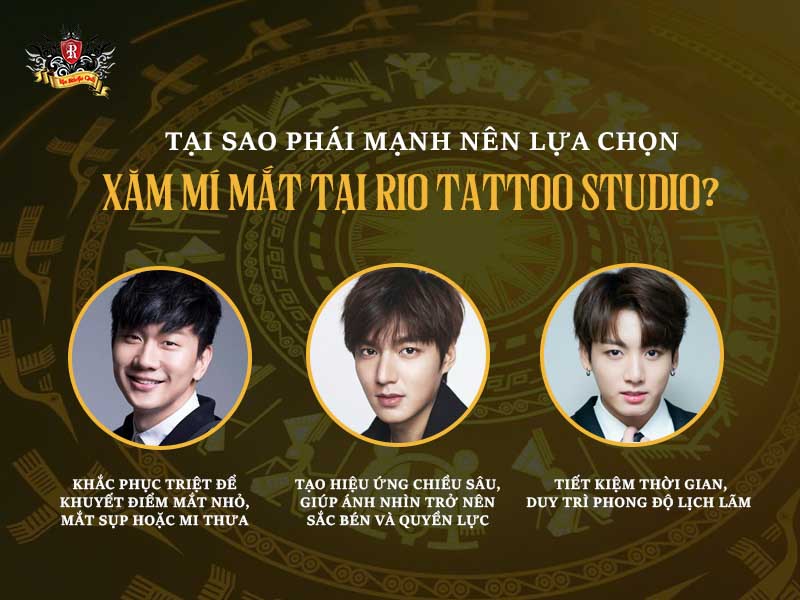 xăm mí mắt nam giúp Khắc phục mắt nhỏ mi thưa tại Rio Tattoo Studio