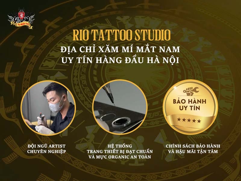 Rio Tattoo Studio địa chỉ xăm mí mắt nam uy tín tại Hà Nội