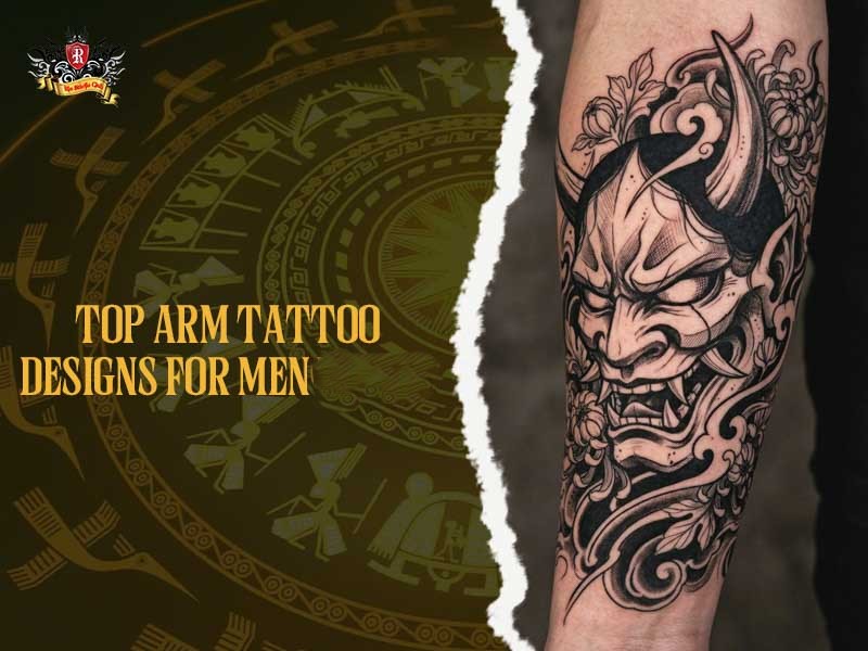 Strong and artistic Arm Tattoo Designs For Men at Rio Tattoo Studio.