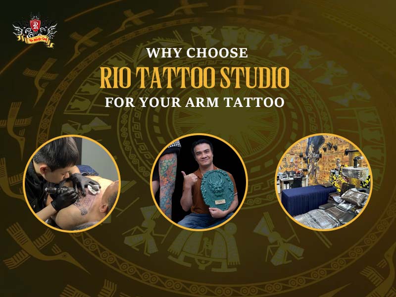Professional Rio Tattoo Studio for premium tattoo design for men arm in Hanoi.