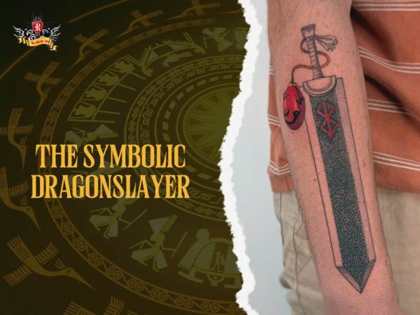 Berserk tattoo dragonslayer sword behelit forearm, symbolic berserk tattoo ideas