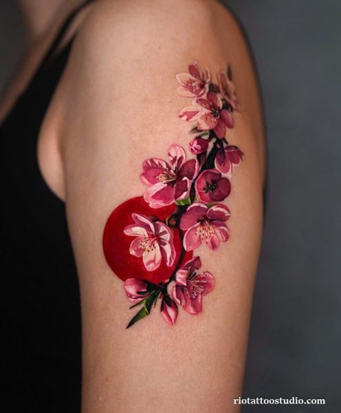 150+ Best Cherry Blossom Tattoo Ideas: Elegant Ink for 2026 2 - Rio Tattoo Studio