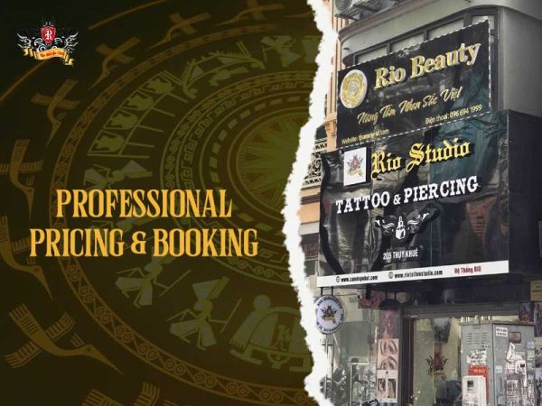 Rio Tattoo Studio Hanoi sign professional pricing booking, cherry blossom tattoo studio