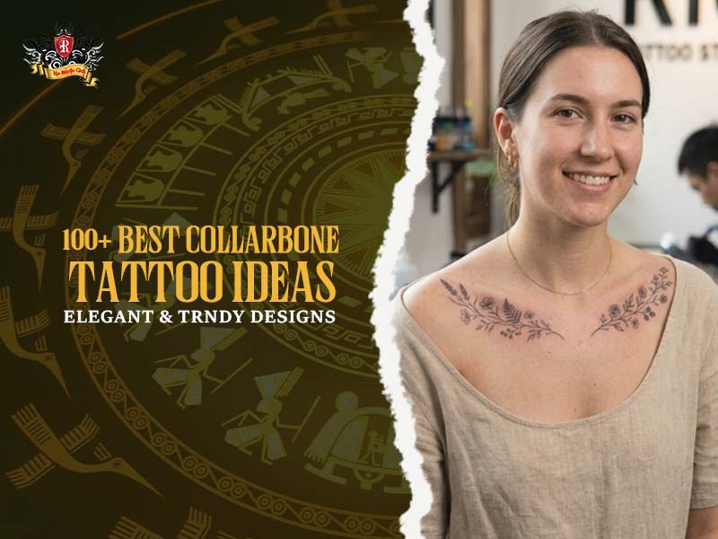 Elegant and trendy collarbone tattoo showcasing artistic grace at Rio Tattoo Studio.