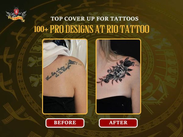 Cover up tattoo before after old text to peony flower shoulder, professional cover up tattoo
