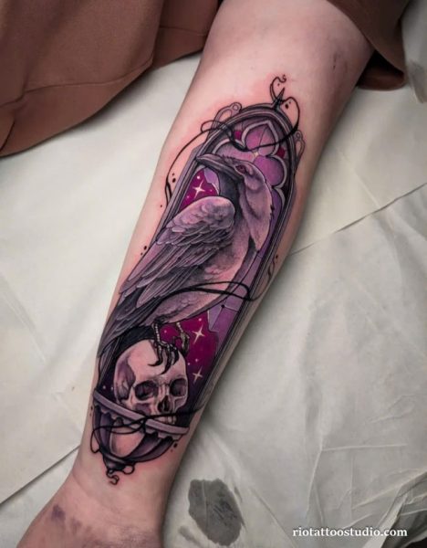 120+ Best Crow Tattoo Styles: From Mini to Realistic Art 2 - Rio Tattoo Studio