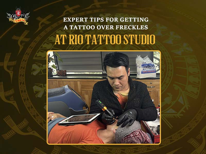 Expert tips for combining freckles & tattoos at Rio Tattoo Studio.