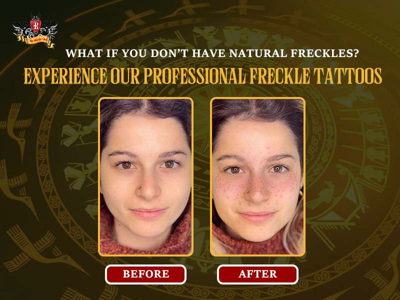 Achieve a perfect, natural-looking freckle tattoo at Rio Tattoo Studio, even without existing freckles.