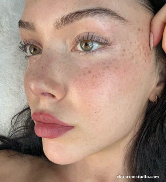 A stunning portfolio of hyper-realistic freckles tattoo projects successfully performed on diverse skin tones at Rio Tattoo Studio.