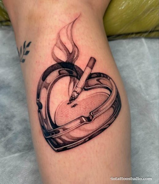 Colorful crystal potion heart forearm tattoo gem crown sparkle, magical heart tattoo