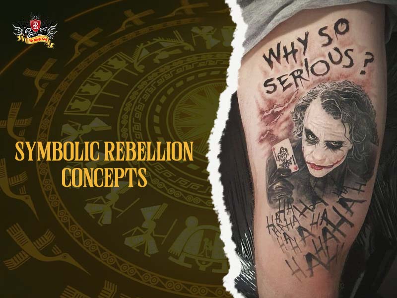 Black and grey Joker tattoo of Heath Ledger with the iconic "Why So Serious" script on the forearm.