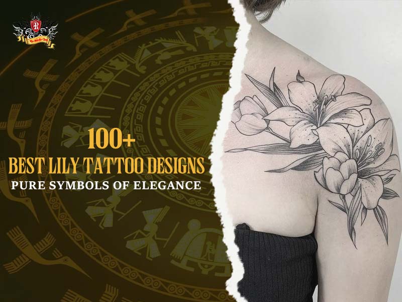 Elegant Lily Tattoo with sophisticated shading and fine lines at Rio Tattoo Studio.