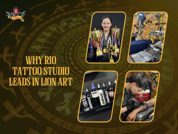 Rio Tattoo Studio lion tattoo awards inks artist at work, award-winning lion tattoo