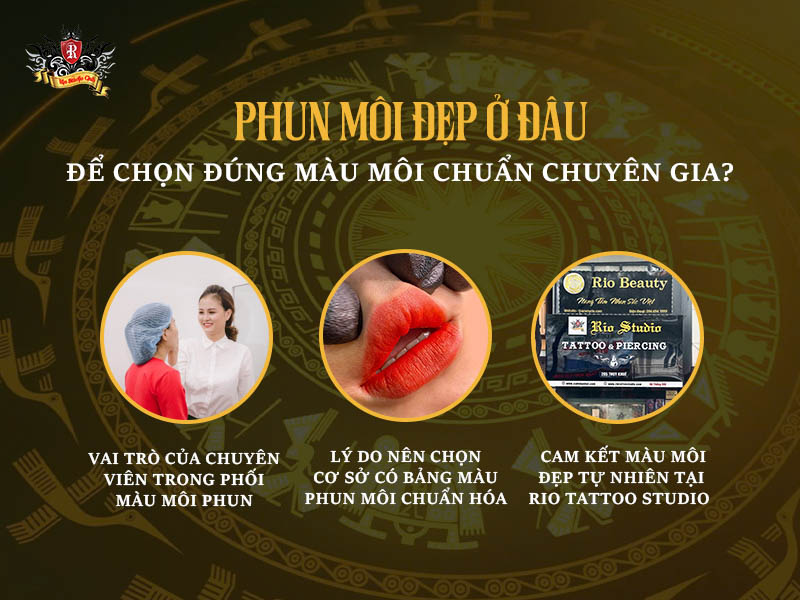 Chuyên viên tư vấn chọn màu phun môi đẹp tự nhiên tại studio chuyên nghiệp