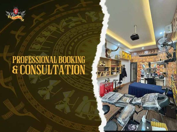 Rio Tattoo Studio Hanoi professional booking consultation interior, memento mori tattoo studio