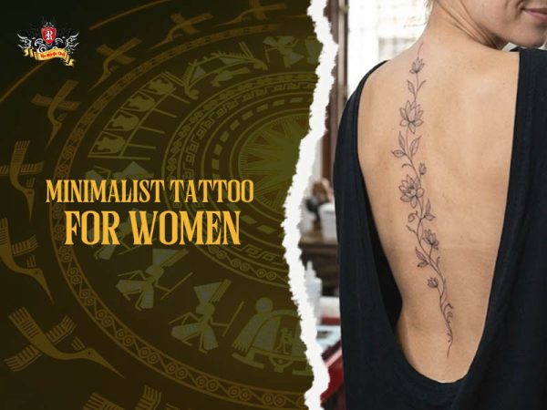 Minimalist spine tattoo lotus flower vine back women fine line, elegant minimalist tattoo