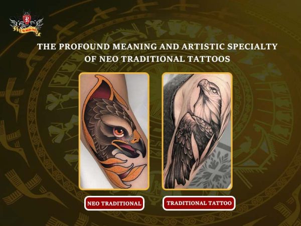Neo traditional eagle vs traditional eagle tattoo comparison arm, bold neo traditional tattoo