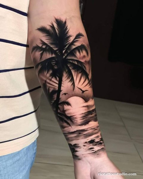 100+ Best Palm Tree Tattoo Ideas: Tropical Escape Symbols - Rio Tattoo Studio