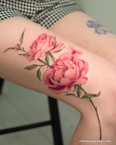 150+ Best Peony Tattoo Ideas: Symbols of Wealth and Luck 2 - Rio Tattoo Studio