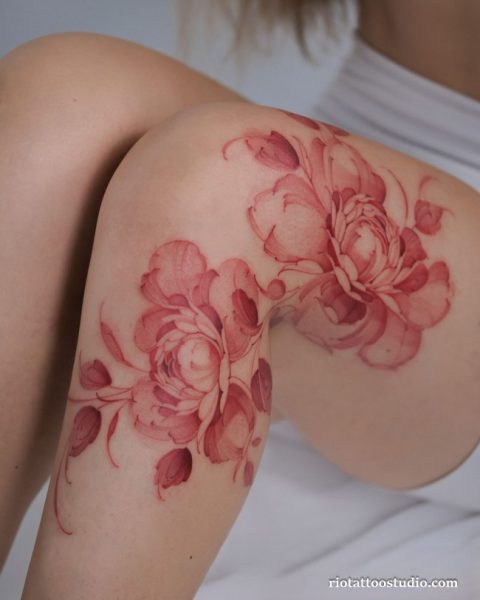 150+ Best Peony Tattoo Ideas: Symbols of Wealth and Luck 4 - Rio Tattoo Studio