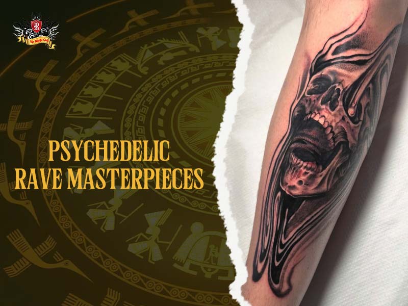 Epic psychedelic UV glow masterpiece for Rave Tattoos at Rio Tattoo Studio.
