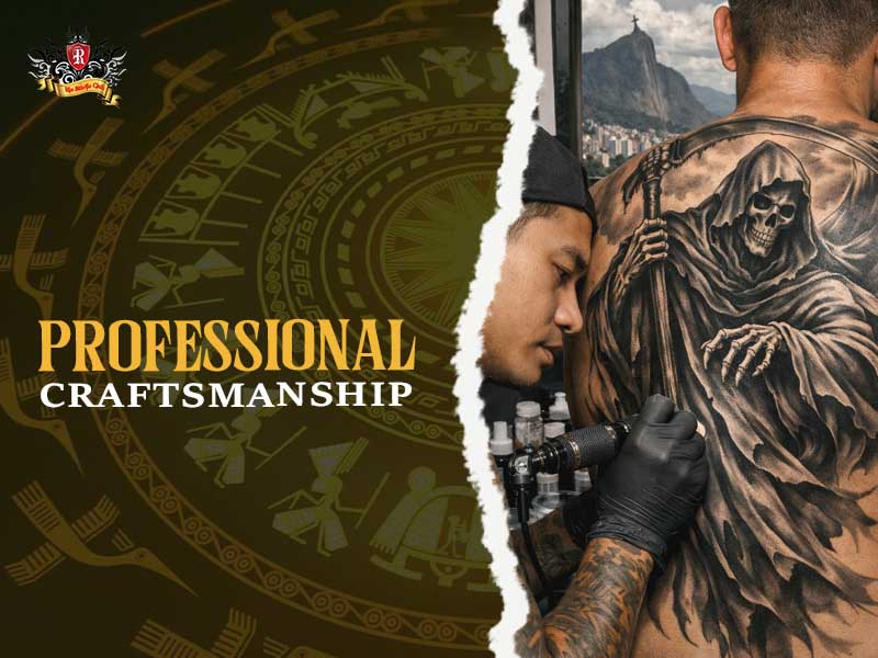 Professional pricing and booking for a custom grim reaper tattoo at Rio Studio.