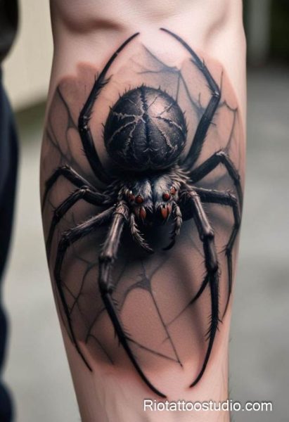 Meaning of spider tattoo and the delicate specialty of fineline tattoos.