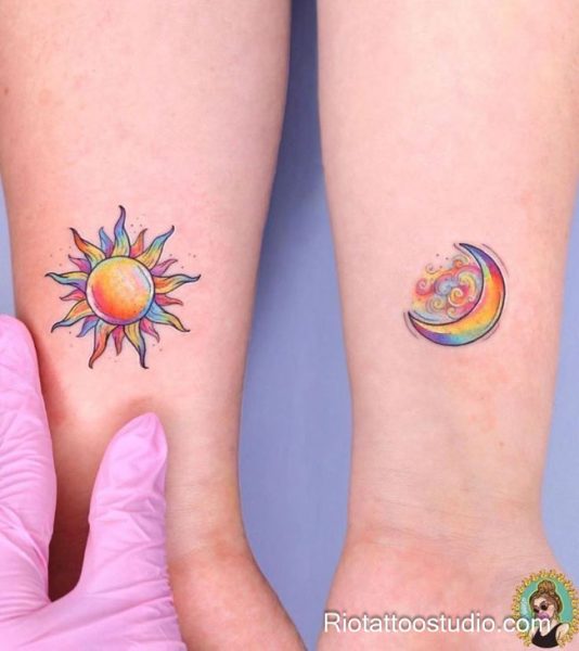 100+ Best Sun and Moon Tattoo Ideas: Sacred Harmony 2 - Rio Tattoo Studio