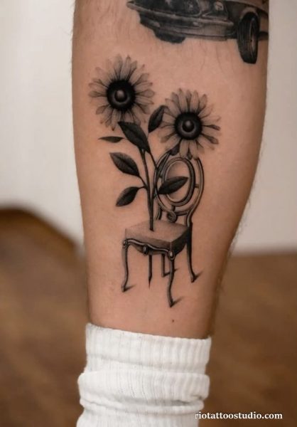 Top sunflower tattoo ideas to brighten your vibe 14 - Rio Tattoo Studio