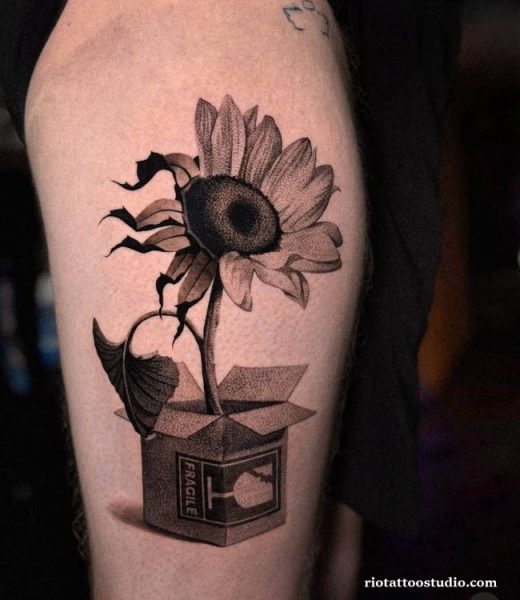 Top sunflower tattoo ideas to brighten your vibe 16 - Rio Tattoo Studio