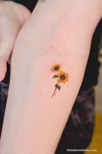 Top sunflower tattoo ideas to brighten your vibe 6 - Rio Tattoo Studio