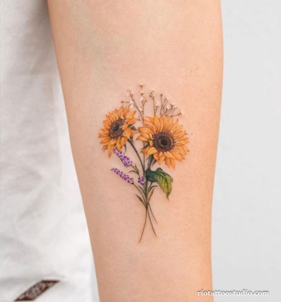 Top sunflower tattoo ideas to brighten your vibe 18 - Rio Tattoo Studio