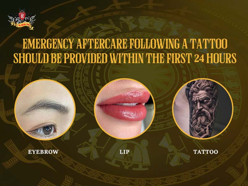 A person carefully washing their skin, demonstrating the first step in caring for a tattoo.