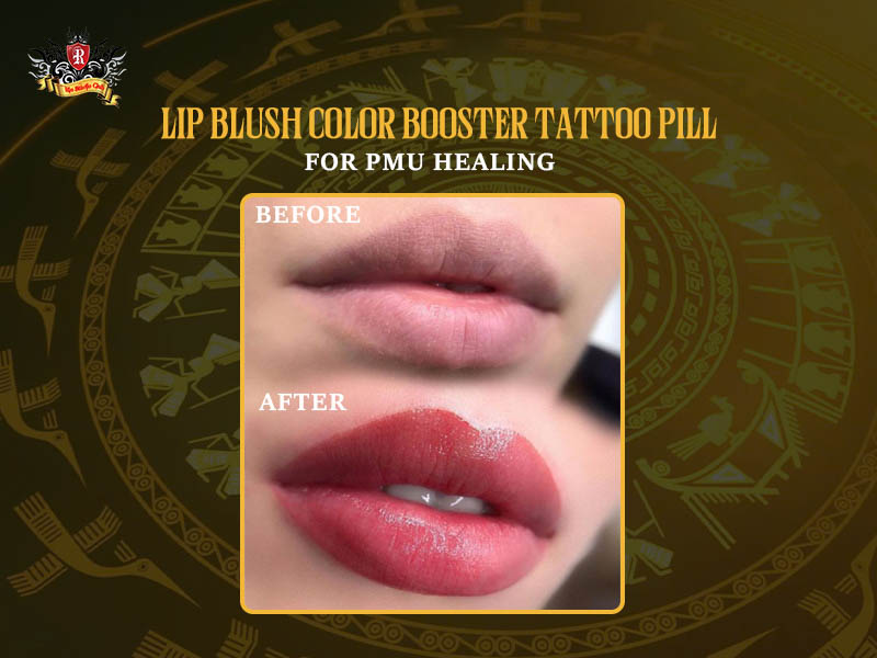 Lip blush color booster Tattoo Pill for PMU healing.