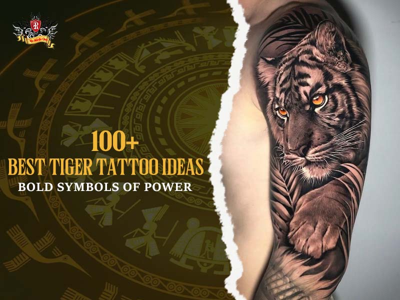 Powerful and artistic Tiger tattoo with fluid movement on the body