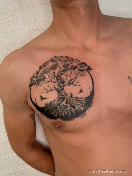 Meaning of tree of life tattoo and the delicate specialty of fineline tattoos.